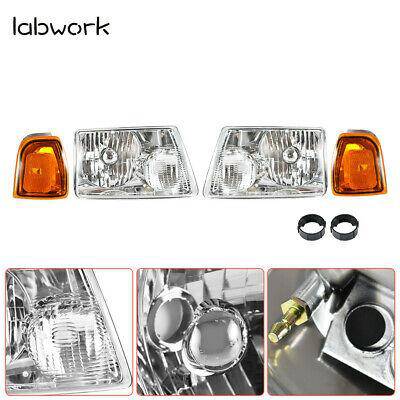 Headlights + Corner Turn Signal Lights Fit For 01-11 Ford Ranger Chrome Housing