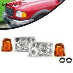 Headlights + Corner Turn Signal Lights Fit For 01-11 Ford Ranger Chrome Housing