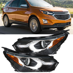 Headlights For 2018-2019 Chevy Equinox Headlamps Driver + Passenger Side Pair
