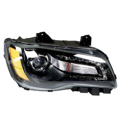 Headlights Headlamps Halogen Black LH & RH CH2502235 For 2011-2014 Chrysler 300