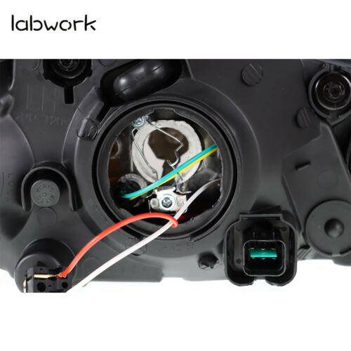 Headlights Lamps Replacement For 2004-2006 Hyundai Elantra Black Housing LH + RH