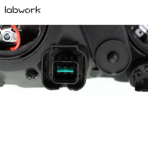 Headlights Lamps Replacement For 2004-2006 Hyundai Elantra Black Housing LH + RH