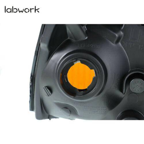 Headlights Lamps Replacement For 2004-2006 Hyundai Elantra Black Housing LH + RH