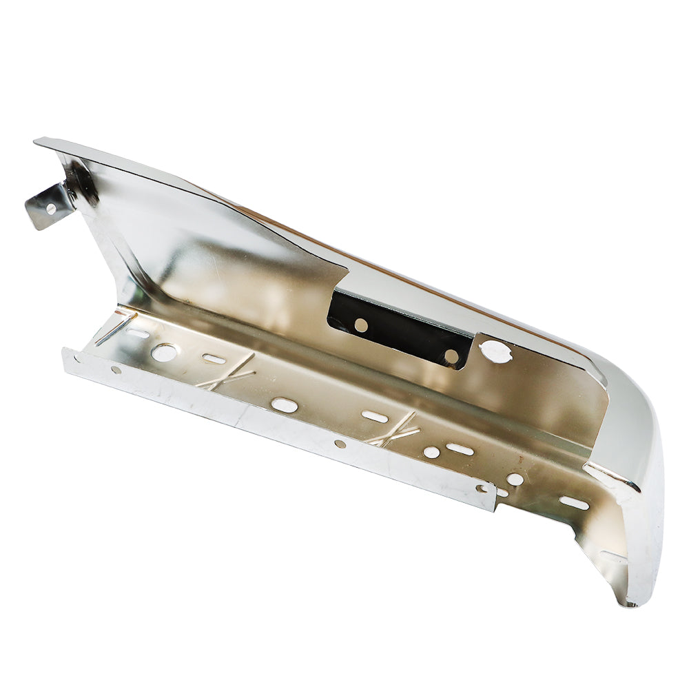 TOPPARTZ Steel Right Rear Bumper End Cover Replacement for F-150 2015-2020 Pickup with Parking Assist Sensor Hole Chrome FO1102381