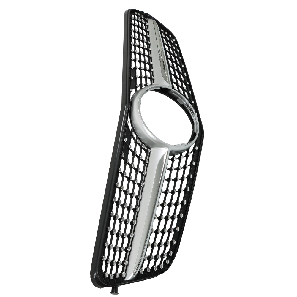 TOPPARTZ Front Plastic Grille Bumper For 2008-14 Mercedes Benz W204 Class C250 Silver