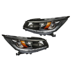 TOPPARTZ Headlight Assembly Replacement for Honda Accord 2013 2014 2015 w/LED DRL Headlights Set Driver ＆ Passenger Side