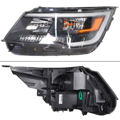 TOPPARTZ Headlight Assembly Replacement for 2016-2018 Ford Explorer Headlamp Left Driver Side Halogen Black Housing Headlight FB5Z13008AD