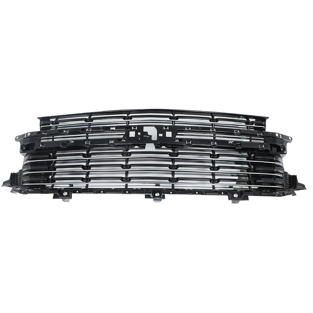 TOPPARTZ Front Upper Grille W/o Center Chrome Trim For 2021 2022 Chevrolet Tahoe/Suburban
