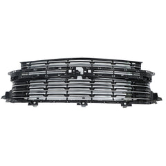 TOPPARTZ Front Upper Grille W/o Center Chrome Trim For 2021 2022 Chevrolet Tahoe/Suburban