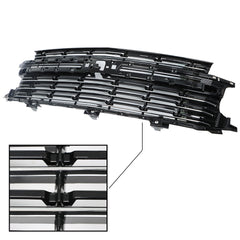 TOPPARTZ Front Upper Grille W/o Center Chrome Trim For 2021 2022 Chevrolet Tahoe/Suburban
