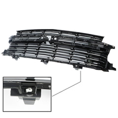 TOPPARTZ Front Upper Grille W/o Center Chrome Trim For 2021 2022 Chevrolet Tahoe/Suburban