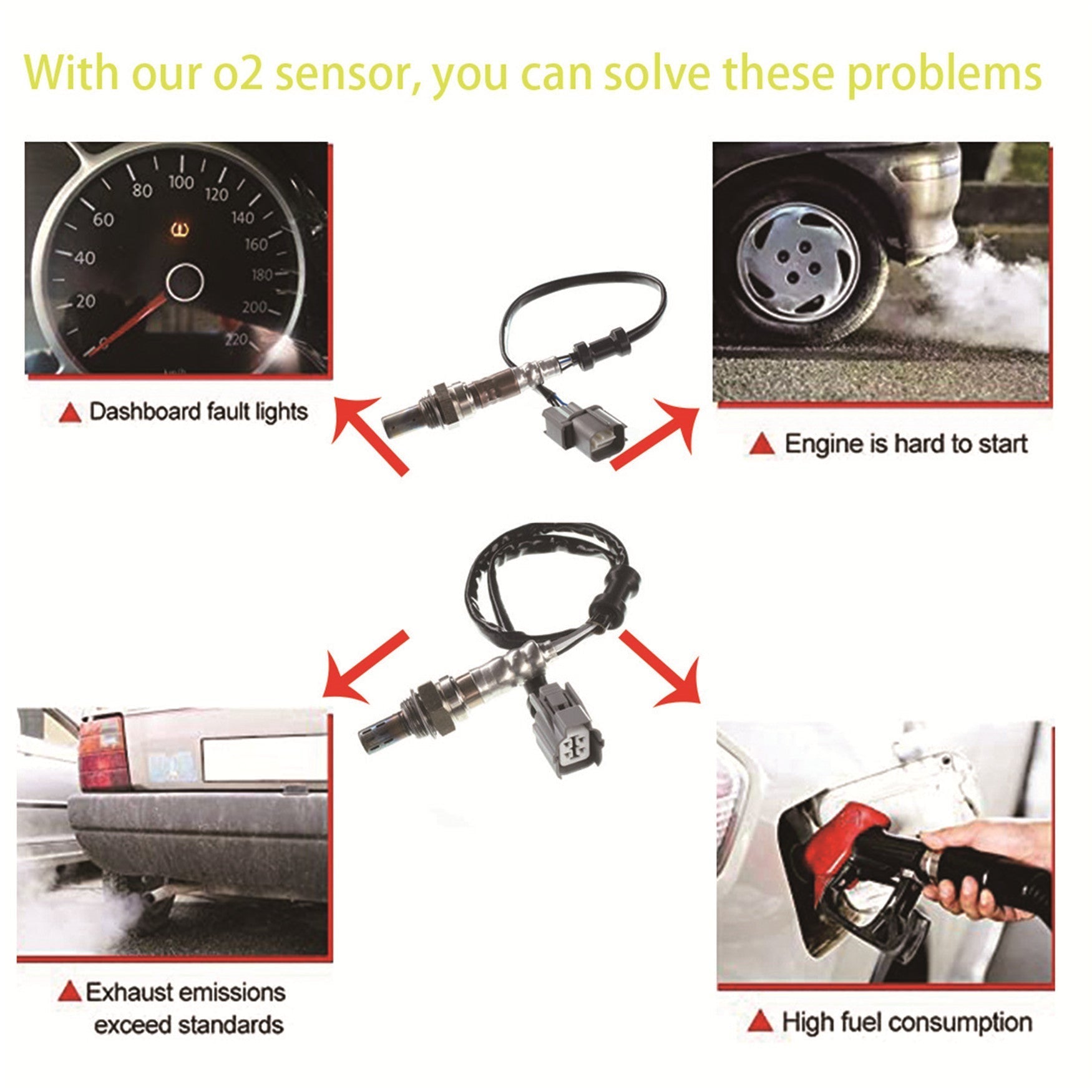TOPPARTZ 2x Up+Downstream O2 Oxygen Sensors for Acura RSX 02-04 2.0L K20A2 Type-S