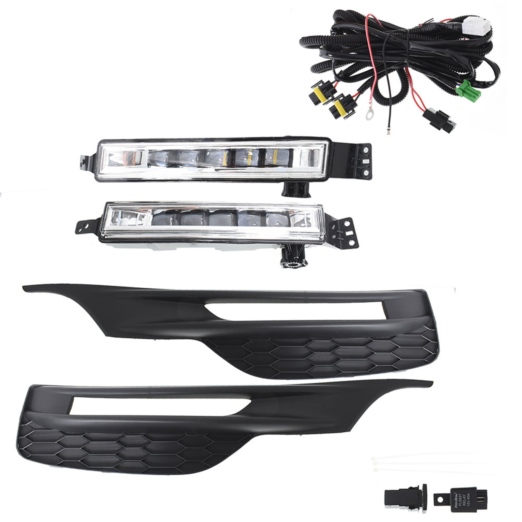 LED Fog Lights Kit For 2016-17 Honda Accord Sedan 4Dr With Bezel Switch Wires