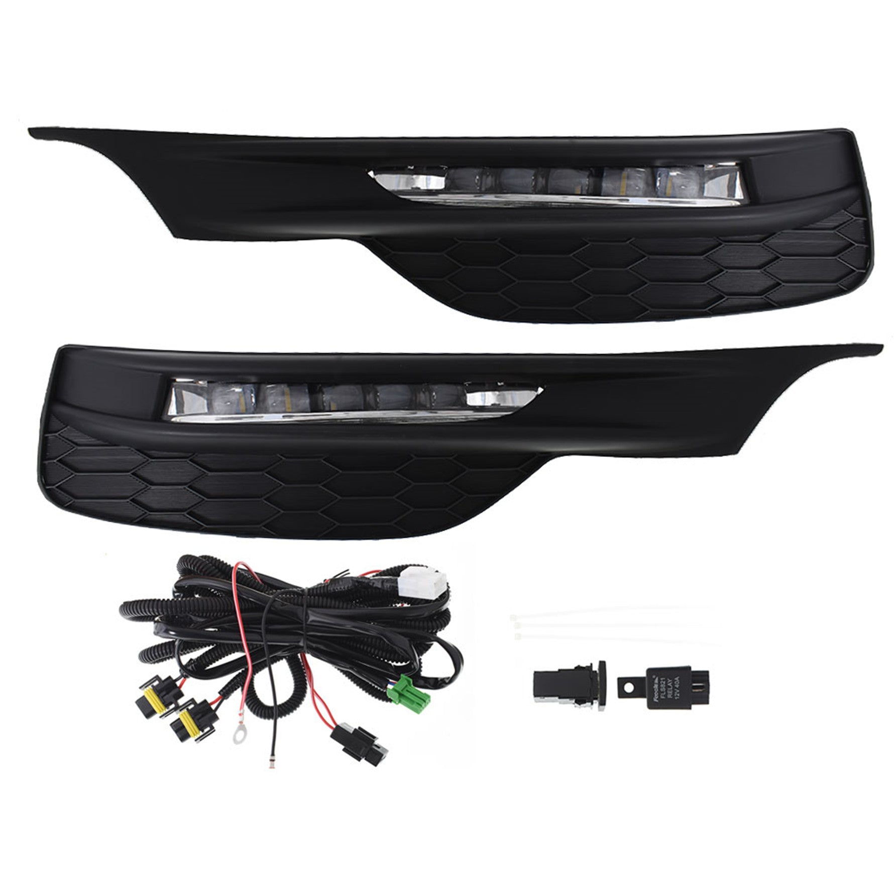 LED Fog Lights Kit For 2016-17 Honda Accord Sedan 4Dr With Bezel Switch Wires