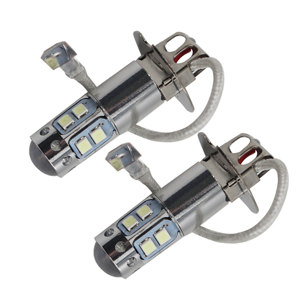 TOPPARTZ 2Psc H3 8000K Ice Blue 50W LED Headlight Bulbs Kit Fog Driving Light DRL US