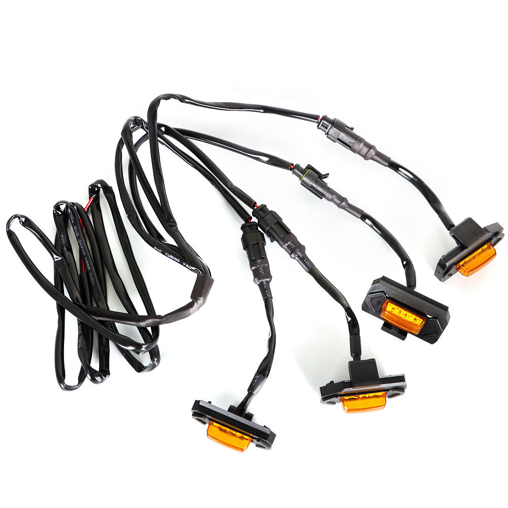 TOPPARTZ 4× For Toyota Tacoma Trd Pro 2020-2021 Amber 6000K LED Grille Light Kit
