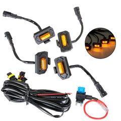TOPPARTZ 4× For Toyota Tacoma Trd Pro 2020-2021 Amber 6000K LED Grille Light Kit