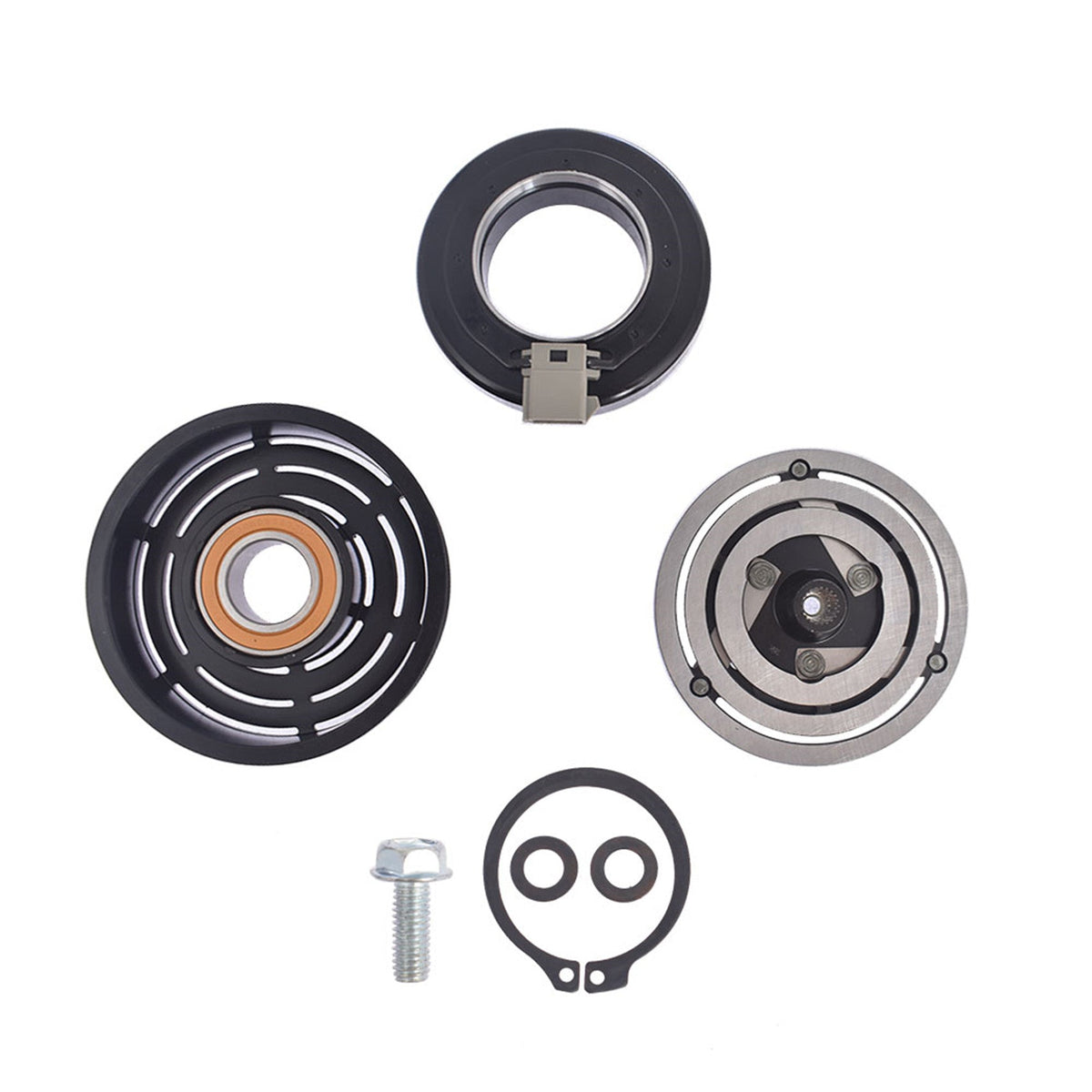TOPPARTZ AC Compressor Clutch Kit Coil Pulley Plate For 02-03 Ford F-150 4.6 5.4l