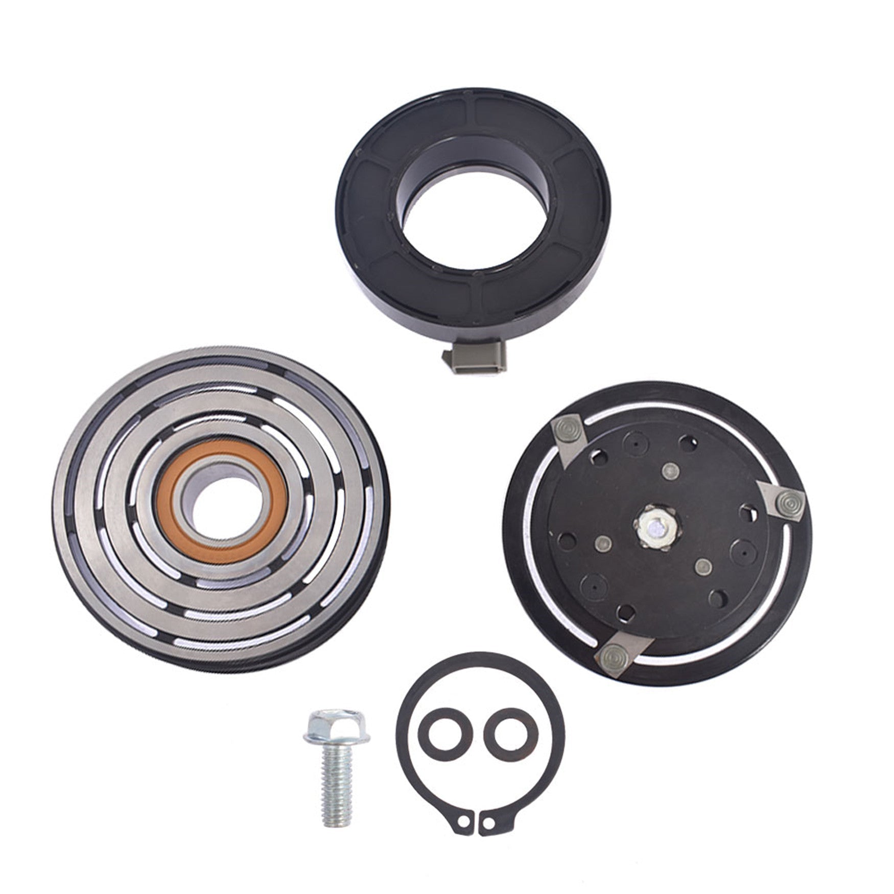 TOPPARTZ AC Compressor Clutch Kit Coil Pulley Plate For 02-03 Ford F-150 4.6 5.4l