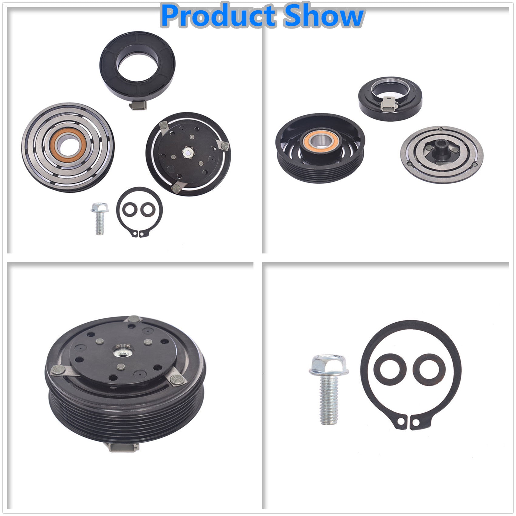 TOPPARTZ AC Compressor Clutch Kit Coil Pulley Plate For 02-03 Ford F-150 4.6 5.4l