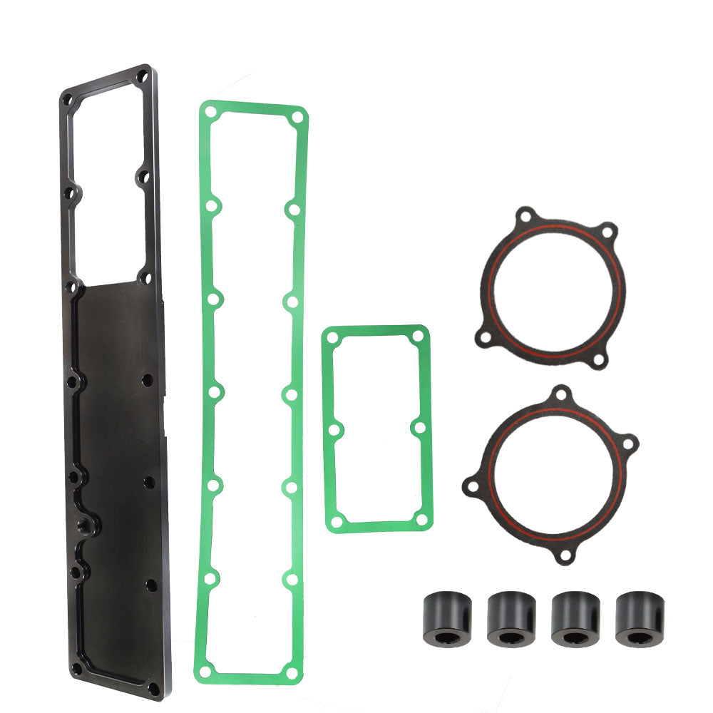 TOPPARTZ Aluminum Grid Heater Delete W/ Gaskets For 07-18 Dodge Ram 6.7L Cummins BLACK