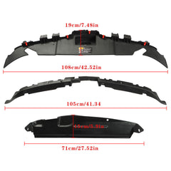 TOPPARTZ Black Front Bumper Grill-Upper Support FOR 2013-16 Chevrolet GM Malibu 23232813