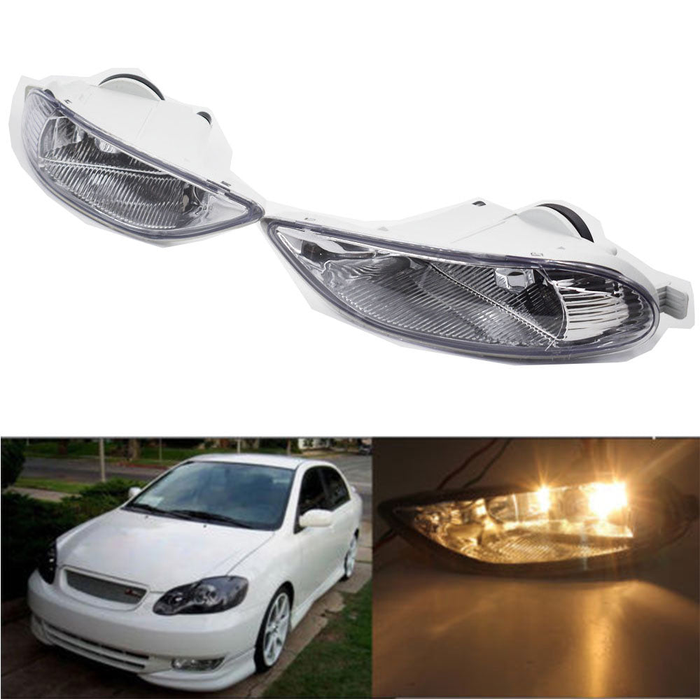 TOPPARTZ Bumper Fog Lights Clear Lens Front Lamps For 2005 -2008 Toyota Corolla