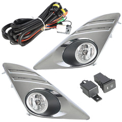 TOPPARTZ Chrome Cover+Bumper Driving Fog Light  For 2012 2013 2014 Toyota Camry L LE XLE