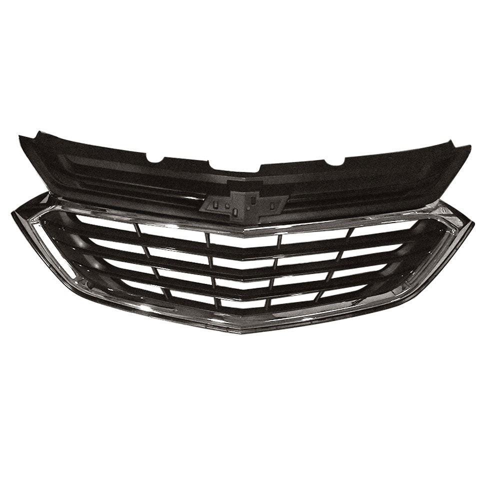 TOPPARTZ Chrome Front Upper Grille Mesh Grill For 2018-2020 Chevrolet Equinox Black