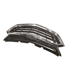 TOPPARTZ Chrome Front Upper Grille Mesh Grill For 2018-2020 Chevrolet Equinox Black