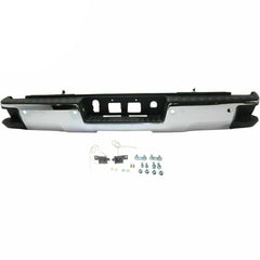 TOPPARTZ Chrome Rear Bumper Assembly W/Park For 2014 2015-2018 GMC Sierra 1500