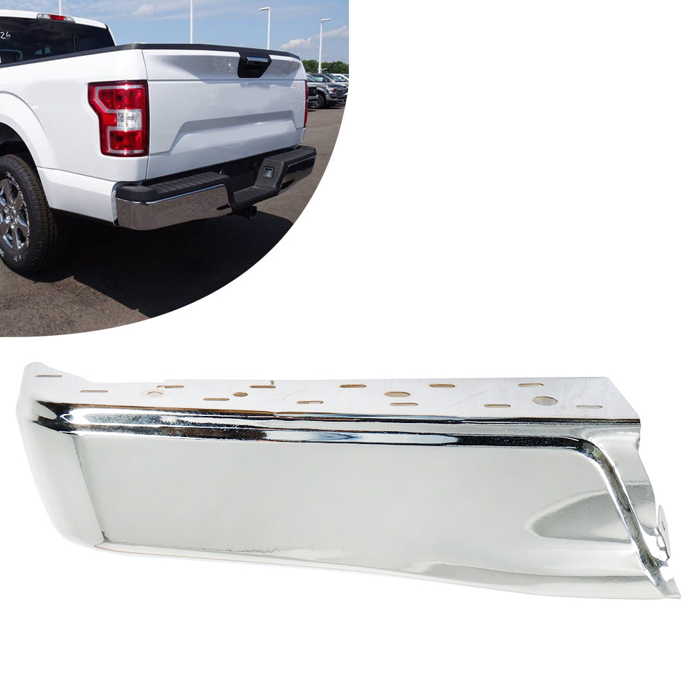 TOPPARTZ Chrome Rear Bumper End Cap For 2015 2016-2020 Ford F150 Driver Side LH