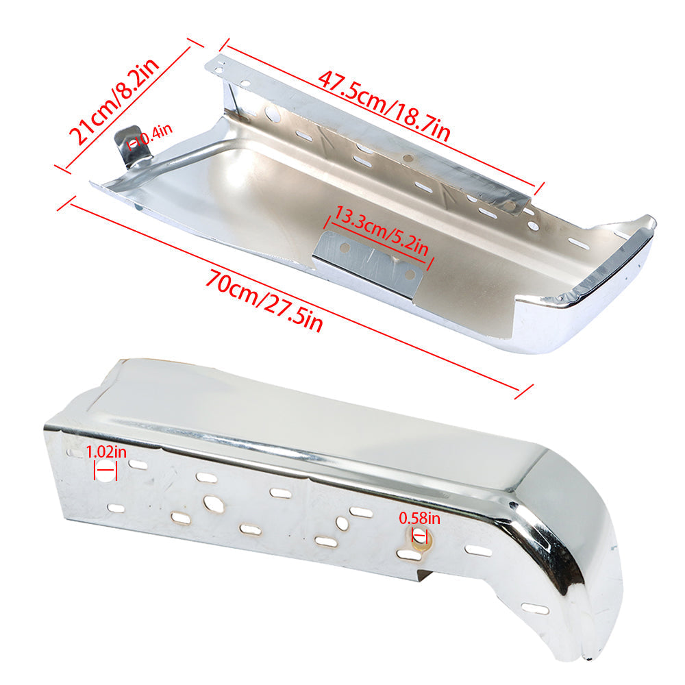 TOPPARTZ Chrome Rear Bumper End Cap For 2015 2016-2020 Ford F150 Driver Side LH