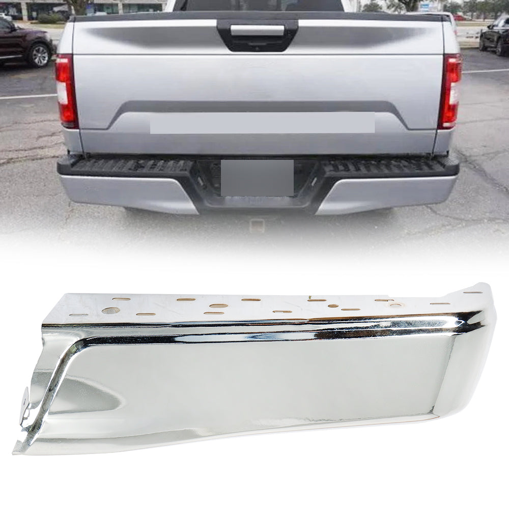 TOPPARTZ Chrome Rear Bumper End Cap For 2015 2016-2020 Ford F150 Pickup Right RH