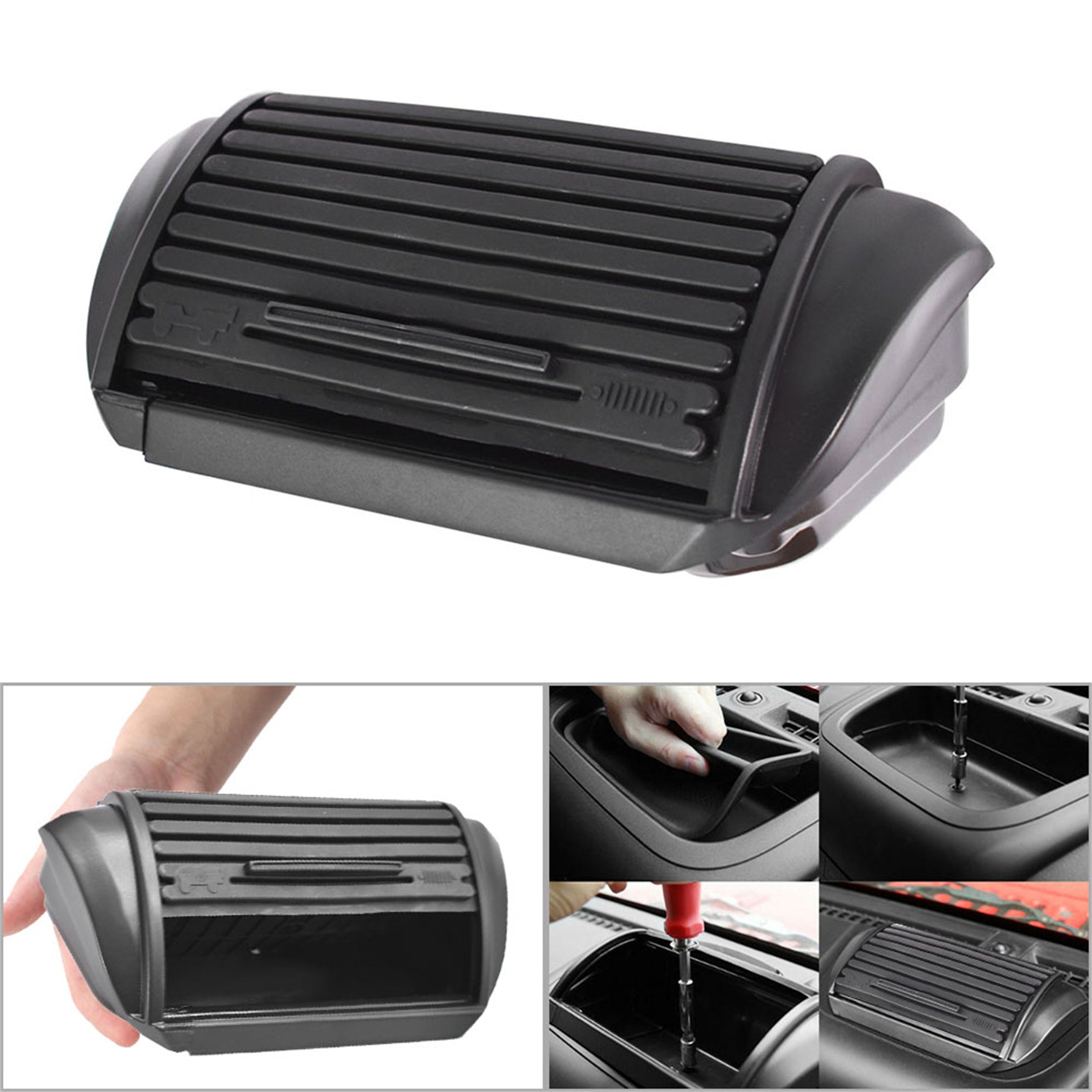 TOPPARTZ Dashboard Storage Organizer Panel Tray Box For 11-2017 Jeep Wrangler JK