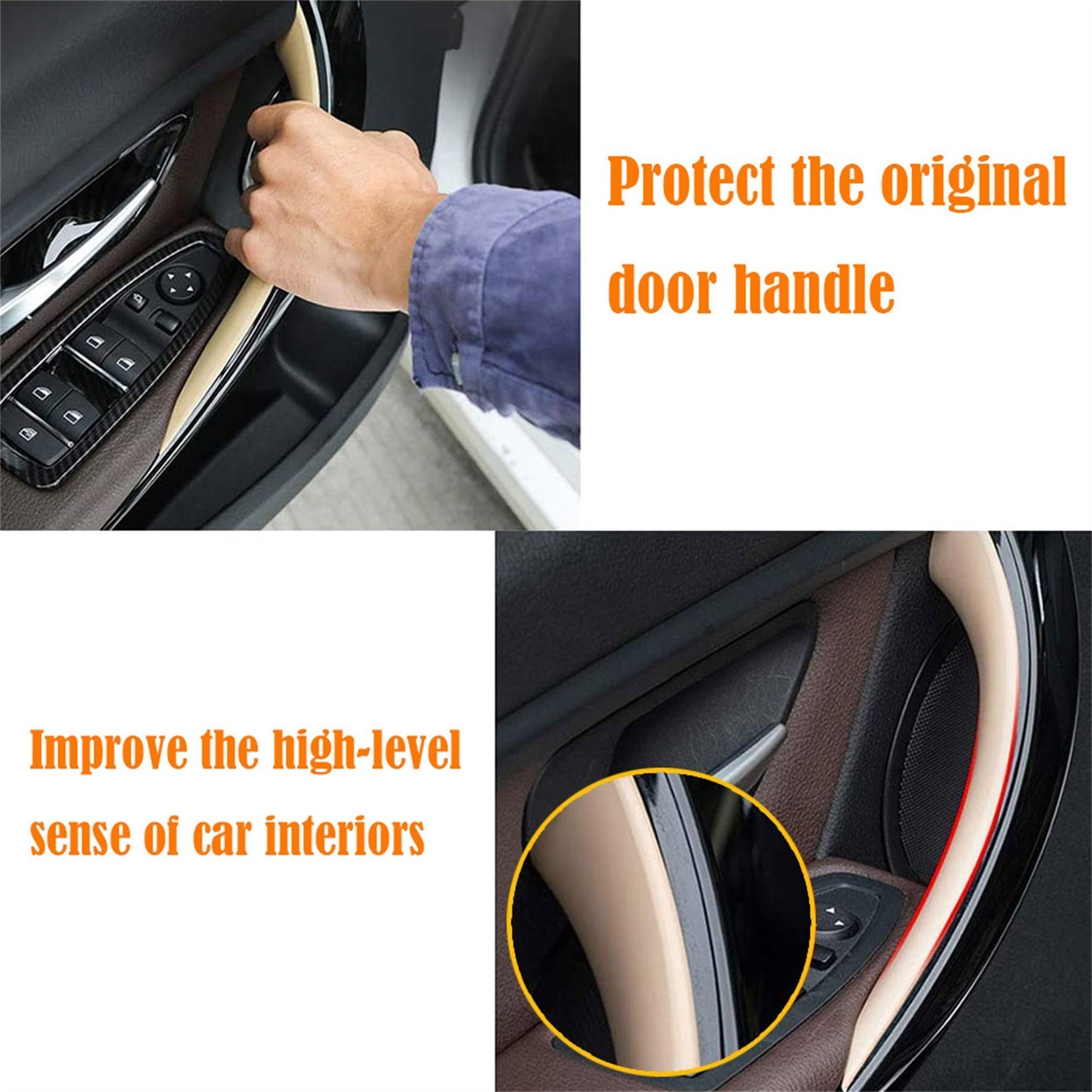 toppartz Door Handle Inside Cover Protect Case For BMW 3 Series F30 F35