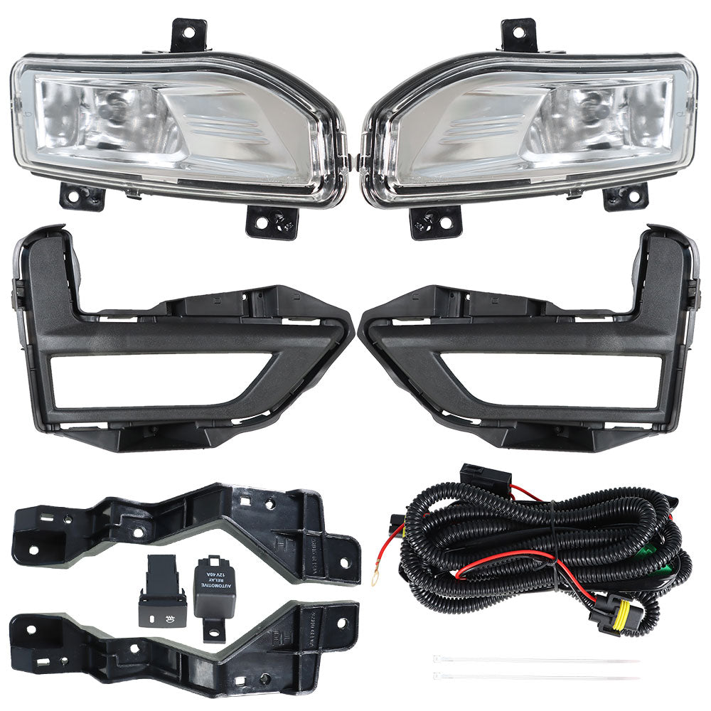 TOPPARTZ Fit For 17-20 Nissan Rogue S SL SV Front Bumper Fog Light Lamps Assembly RH&LH