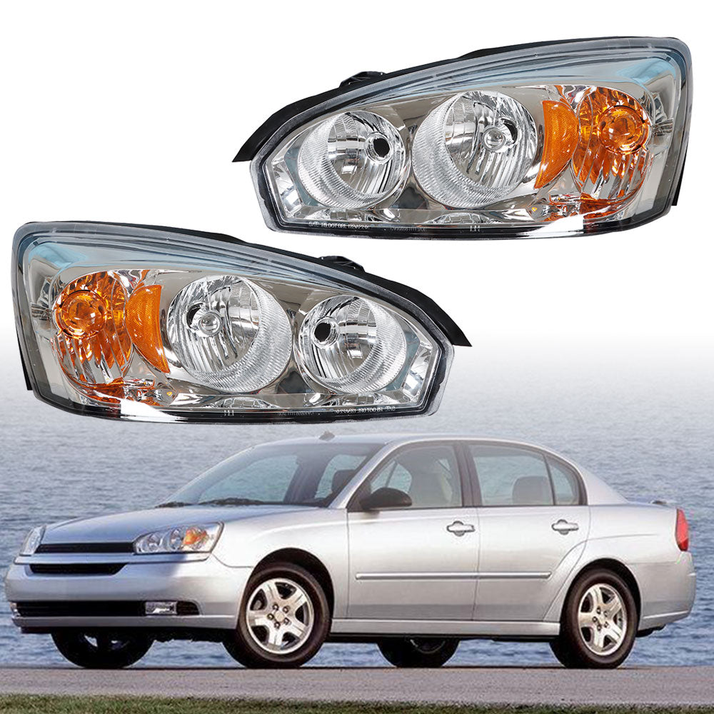 TOPPARTZ Fit For 2004-2008 Chevy Malibu Replacement Headlights Halogen Left+Right