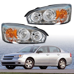 TOPPARTZ Fit For 2004-2008 Chevy Malibu Replacement Headlights Halogen Left+Right