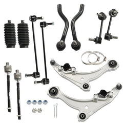 TOPPARTZ Fit For 2009-2014 Maxima Front Lower Control Arm Outer Tierod Sway Bar Link 12pc