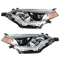 TOPPARTZ Fit For 2014 2015 2016 Toyota Corolla Headlight Halogen Clear Right&Left