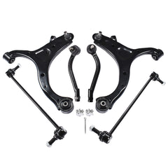TOPPARTZ Fit for Hyundai Santa Fe Kia Sorento Control Arms with Ball Joint Tie Rods 6Pc