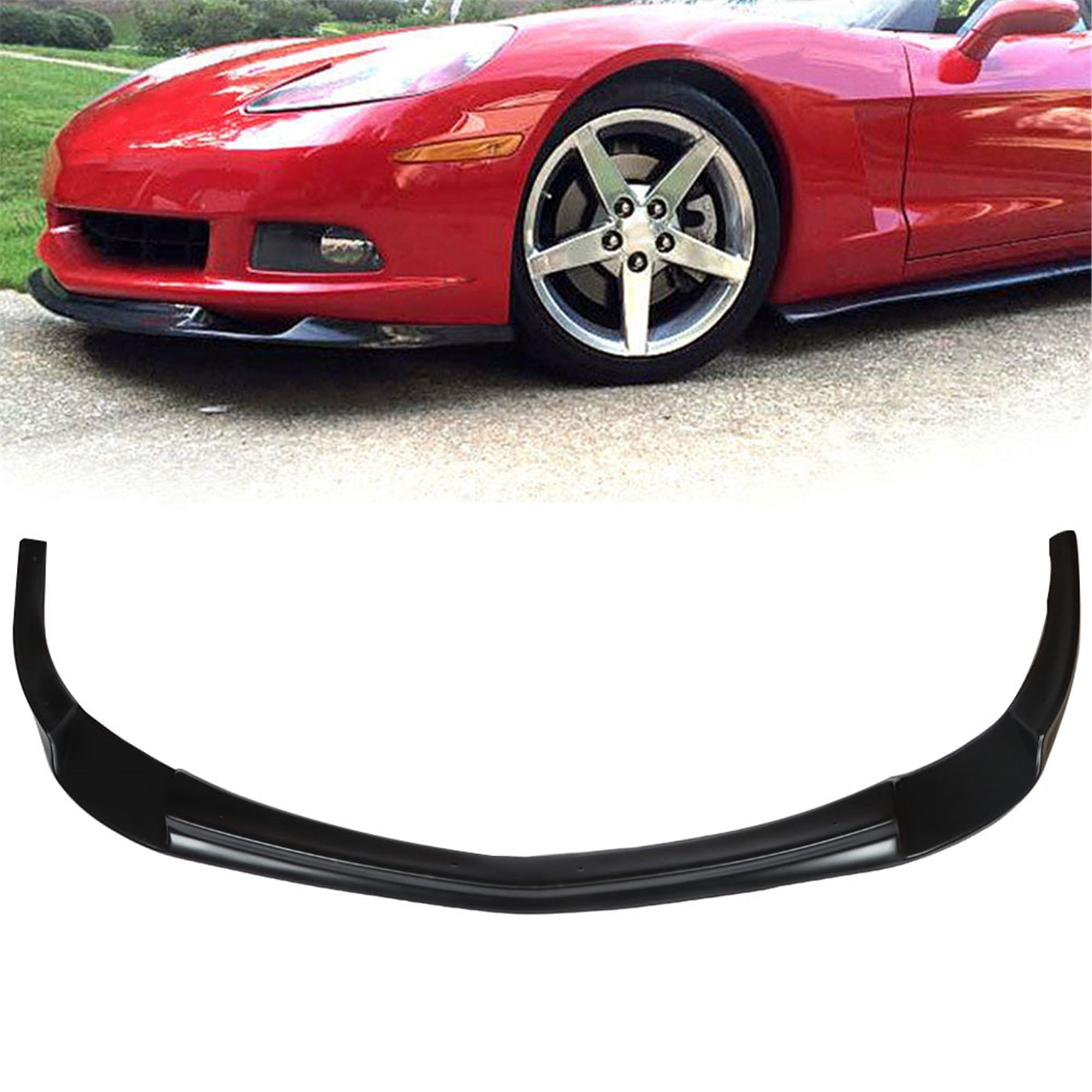 TOPPARTZ For 06-13 Chevy Corvette C6 BASE Models - ZR1 ZR Style Front Bumper Lip