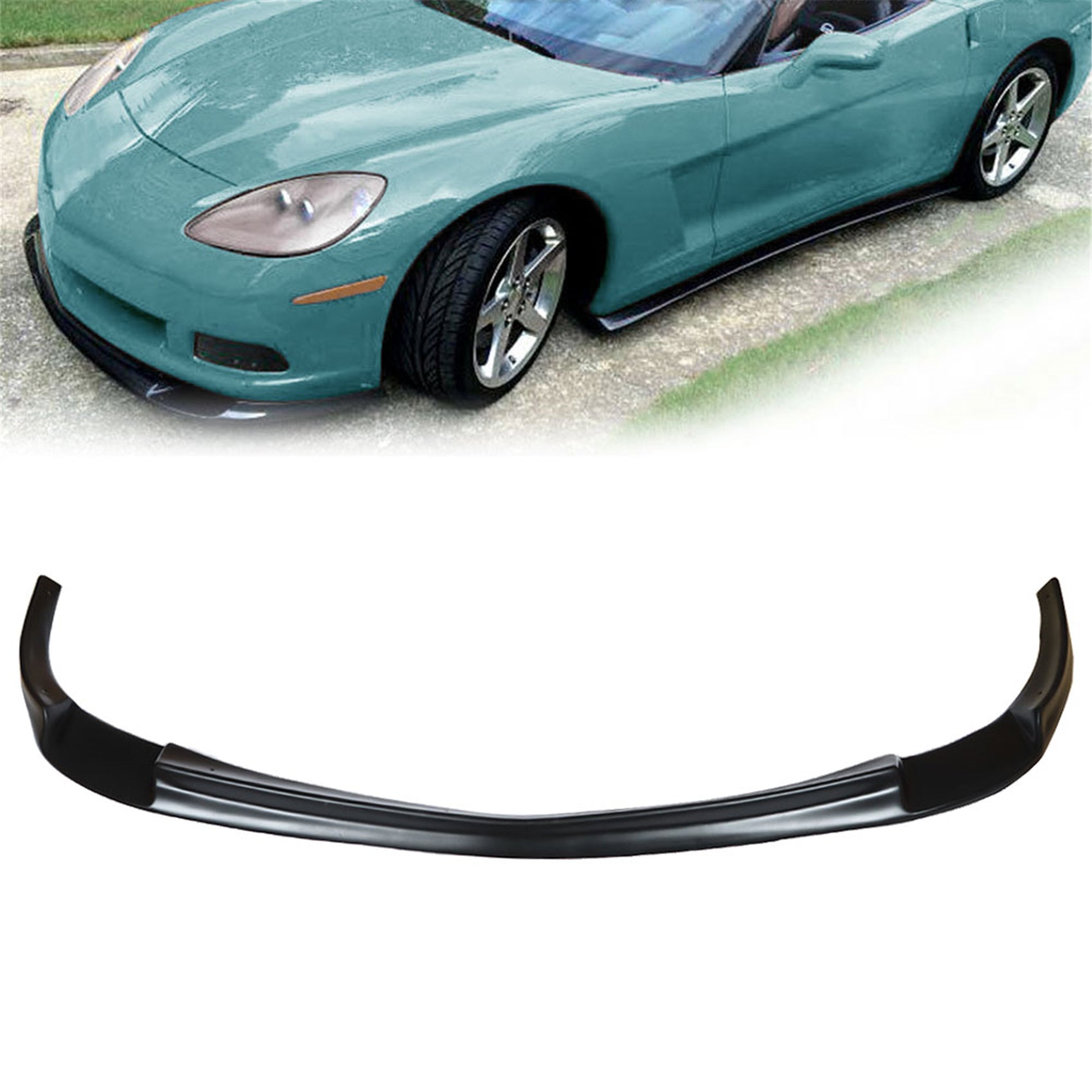 TOPPARTZ For 06-13 Chevy Corvette C6 BASE Models - ZR1 ZR Style Front Bumper Lip