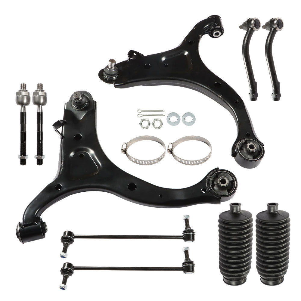 TOPPARTZ For 07-12 Hyundai Santa Fe Kit Front Lower Control Arm Sway Bar link Boots 10Pc