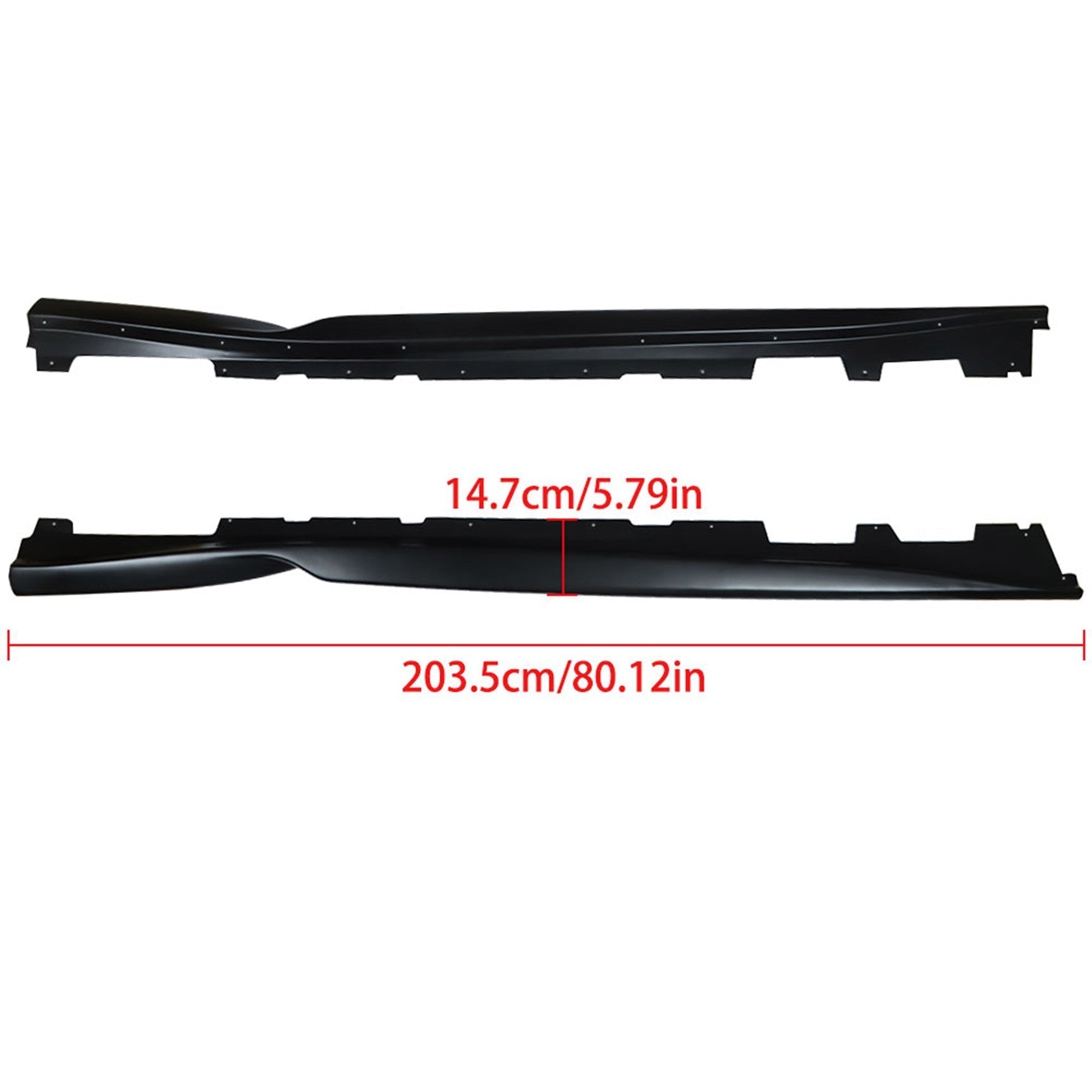 2X Side Skirt Rocker Panel Extension For 2016-20 Camaro SS RS LT LS Black