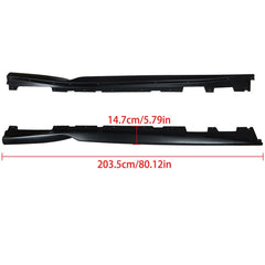 2X Side Skirt Rocker Panel Extension For 2016-20 Camaro SS RS LT LS Black