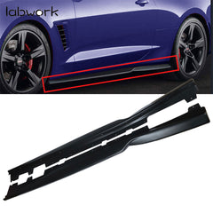 2X Side Skirt Rocker Panel Extension For 2016-20 Camaro SS RS LT LS Black