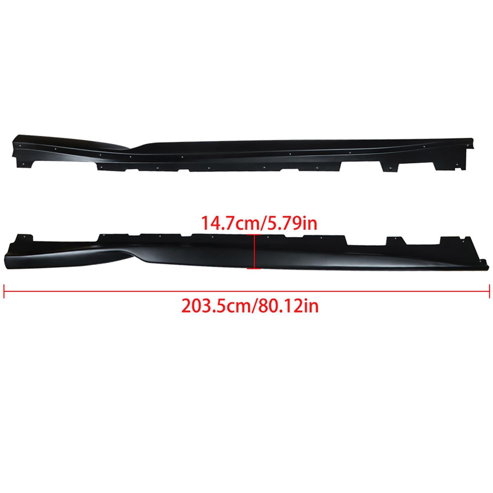 2X Side Skirt Rocker Panel Extension For 2016-20 Camaro SS RS LT LS Black