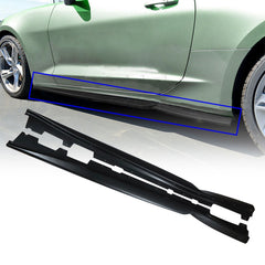 2X Side Skirt Rocker Panel Extension For 2016-20 Camaro SS RS LT LS Black